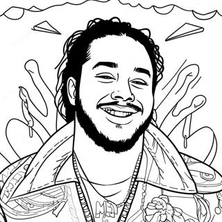 Post Malone Coloring Page | Post Malone coloring page
