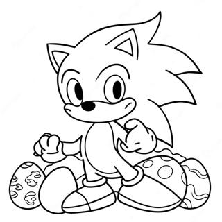 Sonic De Pascua Páginas para Colorear