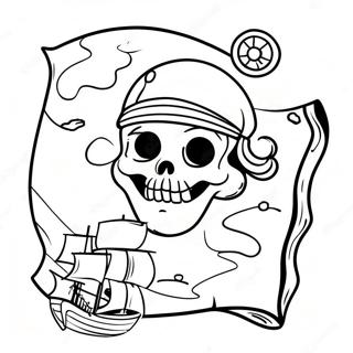 Treasure Map Pirates Coloring Page | Pirates coloring page