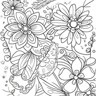 Mexican Flowers Coloring Page | Mexican Flowers coloring page