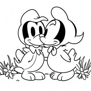 Donald and Daisy Coloring Page | Donald and Daisy coloring page