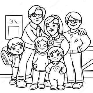 Full House Family Coloring Page | Full House coloring page