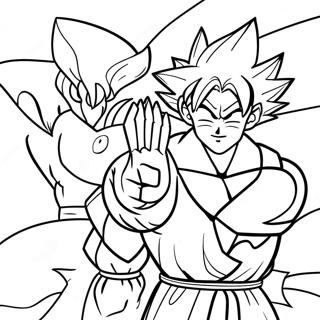 Goku and Gohan Epic Battle Coloring Page | Goku and Gohan coloring page