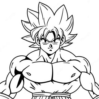 Goku in Super Saiyan Form Coloring Page | Goku and Gohan coloring page