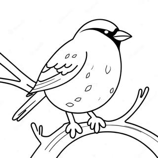 Winter Bird Coloring Page | Winter Bird coloring page
