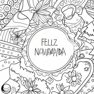 Feliz Navidad Coloring Page | Feliz Navidad coloring page