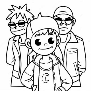 Gorillaz Coloring Page | Gorillaz coloring page
