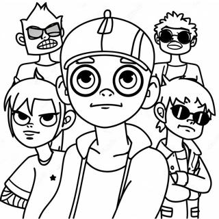 Gorillaz Kleurplaten
