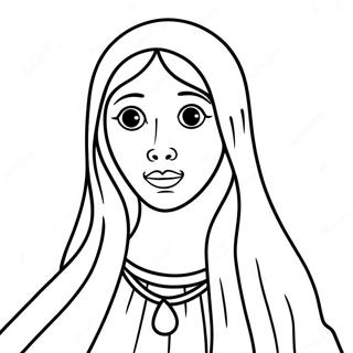 La Llorona Scary Ghost Coloring Page | La Llorona coloring page