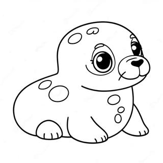 Cute Baby Seal Coloring Page | Seal coloring page