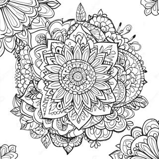 Large Print Adult Mandala Coloring Page | Large Print Adult coloring page
