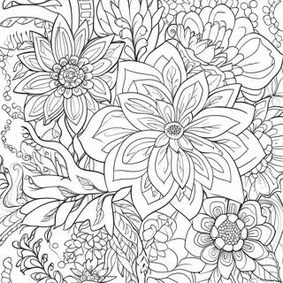 Large Print Adult Floral Design Coloring Page | Large Print Adult coloring page