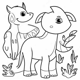 Bright Neon Animals Coloring Page | Neon coloring page