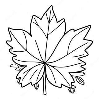Cute Maple Leaf Coloring Page | Maple Syrup coloring page