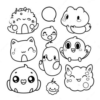 Cute Animal Stickers Coloring Page | Stickers coloring page
