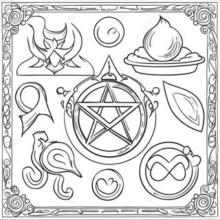 Arcane Magic Symbols Coloring Page | Arcane coloring page