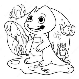 Mysterious Arcane Creatures Coloring Page | Arcane coloring page