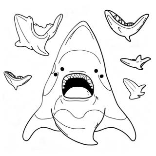 Giant Shark Tooth Coloring Page | Shark Tooth coloring page