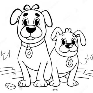 Adventurous Ruff Ruff and Dave Coloring Page | Ruff Ruff Tweet and Dave coloring page