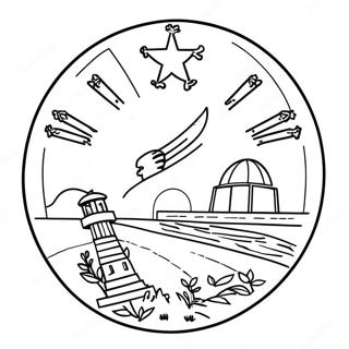 Iowa State Flag Coloring Page | Iowa coloring page