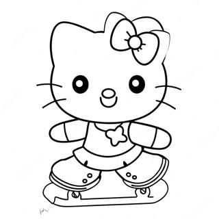 Patinage Artistique Hello Kitty Noël Coloriages
