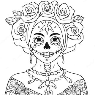 Catrina Coloring Page | Catrina coloring page