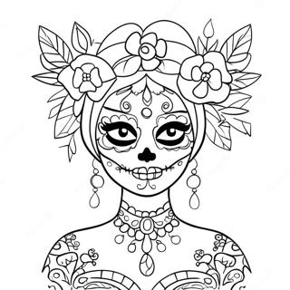 Catrina Coloring Pages