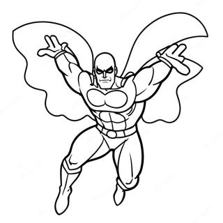 Gman Superhero Flying Coloring Page | Gman coloring page