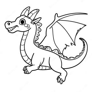 Anime Dragon Flying in the Sky Coloring Page | Anime Dragon coloring page