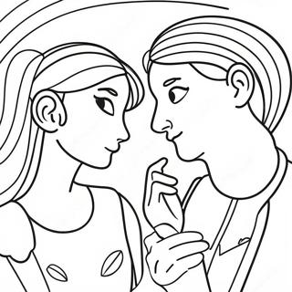 Colorful Fairness in Friendship Coloring Page | Fairness coloring page