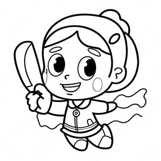 Word Girl in Action Coloring Page | Word Girl coloring page