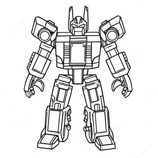 Colorful Lego Transformer Robot Coloring Page | Lego Transformer coloring page
