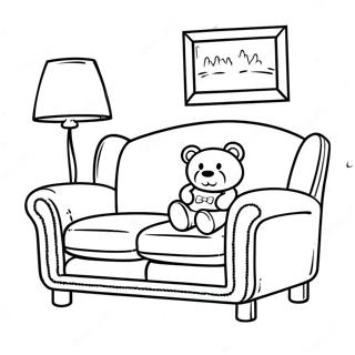 Cozy Nugget Couch Build Coloring Page | Nugget Couch Builds coloring page