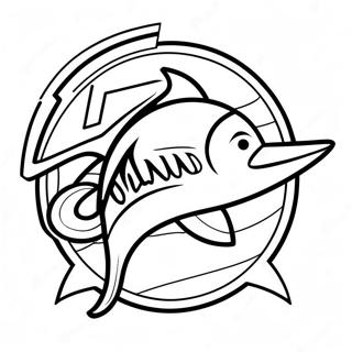 Miami Marlins Logo Coloring Page | Miami Marlins coloring page