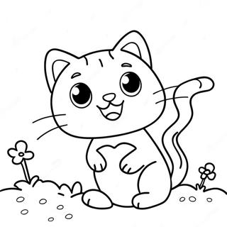 Candy Cat Poppy Playtime Coloring Page | Candy Cat Poppy Playtime coloring page