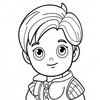 Cute Levi Character Coloring Page | Levi coloring page