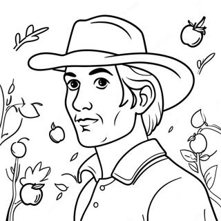 Johnny Appleseed Coloring Page | Johnny Appleseed coloring page