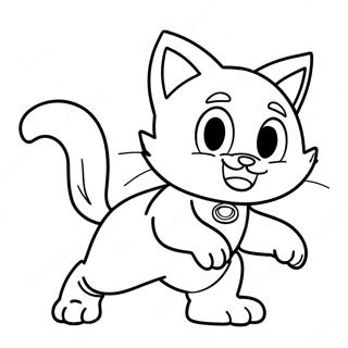 Blaze the Cat in Action Coloring Page | Blaze the Cat coloring page