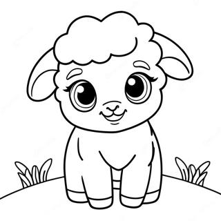 Cute Baby Sheep Coloring Page | Shepherd and Sheep coloring page