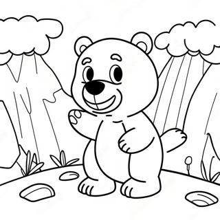 Pagina da Colorare di Grizzly e i Lemmings | pagina da colorare Grizzly e i Lemming