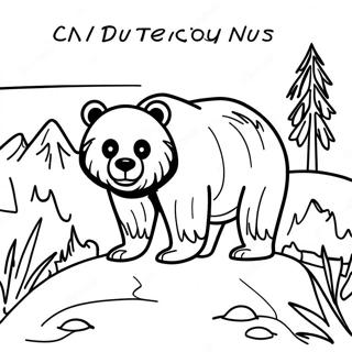 Pagina da Colorare Avventurosa di Grizzly | pagina da colorare Grizzly e i Lemming