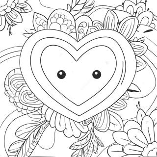 Cute Heart-Shaped Valentines Coloring Page | Preschool Valentines coloring page