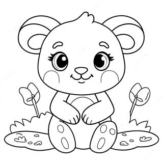 Cute Be Mine Animals Coloring Page | Be Mine coloring page