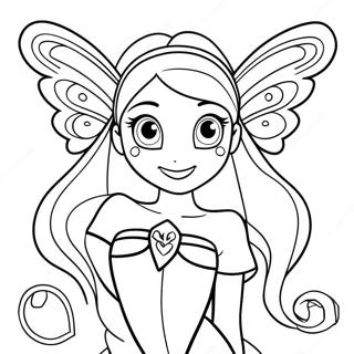 Winx Club Flora färgläggningssida | Winx Club Flora målarbild