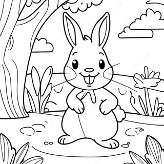 Peter Rabbit in a Garden Coloring Page | Beatrix Potter coloring page