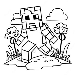 Cool Minecraft Coloring Page | Cool Minecraft coloring page