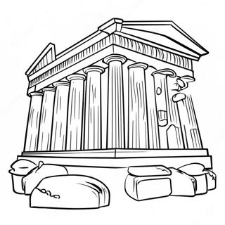 Parthenon Coloring Page | Parthenon coloring page