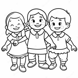 Joyful Children in Sunday School Coloring Page | Sunday School coloring page