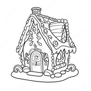Weihnachtsplätzchenhaus Ausmalbild | Weihnachtsplätzchenhaus Ausmalbild