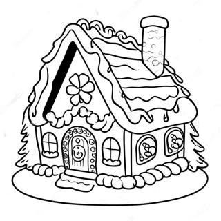 Casa De Gengibre De Natal Páginas para Colorir